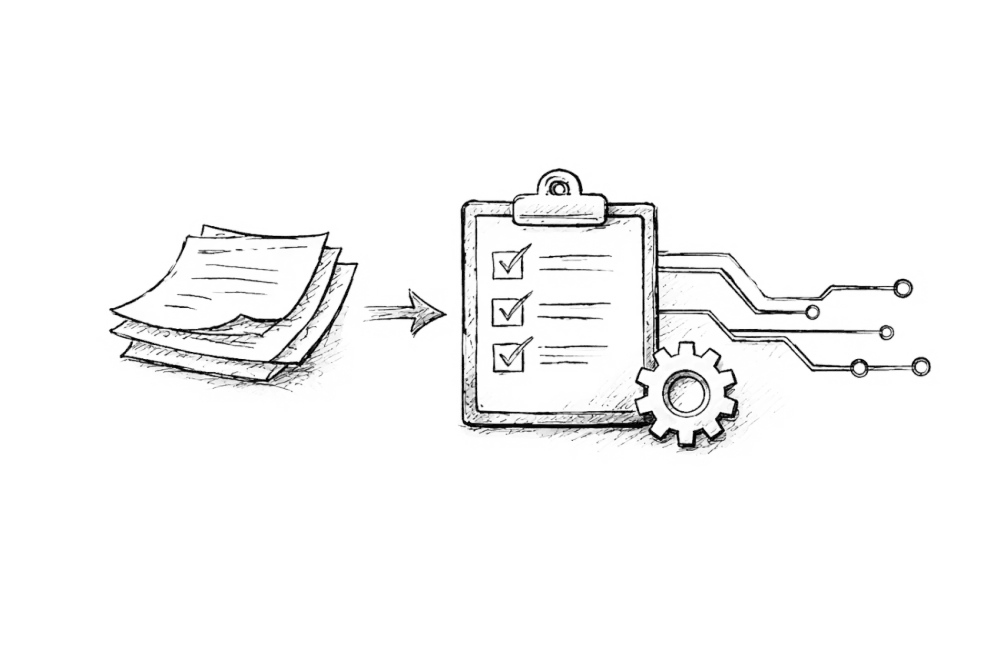 Documents flowing into an organised clipboard